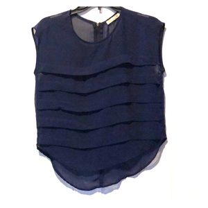 Sheer navy top